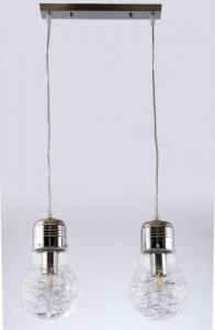 Lampa wisząca VEN LAMPA wisząca VEN W-601/2 CR+CLEAR szklana OPRAWA żarówki ZWIS glamour bulbs chrom przezroczysty 1