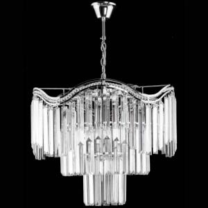 Lampa wisząca VEN Żyrandol LAMPA wisząca VEN E1735/7 CR kryształowa OPRAWA glamour ZWIS crystal chrom 1