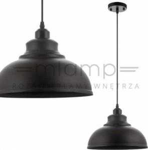 Lampa wisząca VEN LAMPA wisząca VEN W106/300 BK industrialna OPRAWA metalowa zwis czarny 1