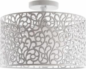 Lampa sufitowa VEN Sufitowa LAMPA okrągła VEN N1694/1 ażurowy plafon metalowy biały 1