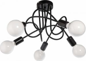 Lampa sufitowa VEN LAMPA sufitowa VEN W-LOOP/5 BK metalowa OPRAWA plafon pręty sticks loft czarne 1