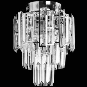 Lampa sufitowa VEN Pałacowa LAMPA sufitowa E1813/3+3 CR kryształowa OPRAWA crystal glamour chrom 1