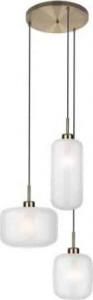 Lampa wisząca MAXlight Skandynawska LAMPA wisząca SMOOTH P0451 Maxlight szklana kaskada do jadalni biała złota 1