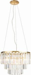 Lampa wisząca MAXlight LAMPA wisząca MONACO P0423 Maxlight kryształowa OPRAWA zwis glamour crystal złoty przezroczysty 1
