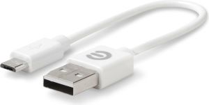 Kabel USB eStuff USB A -> MicroUSB Biały 0.15m (ES80124) 1