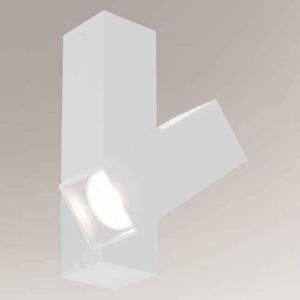 Lampa sufitowa Shilo Sufitowa LAMPA industrialna MITSUMA 8001 Shilo metalowa OPRAWA prostokątna regulowana biała 1