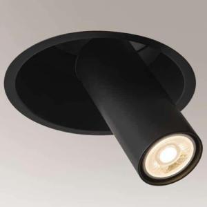Shilo Wpust LAMPA sufitowa YAKUMO 7804 Shilo metalowa OPRAWA wpuszczana regulowana tuba czarna 1