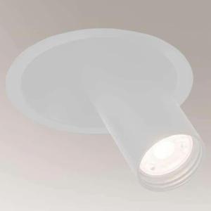 Shilo Industrialna LAMPA wpuszczana YAKUMO 7805 Shilo sufitowa OPRAWA okrągły WPUST metalowa tuba regulowana biała 1