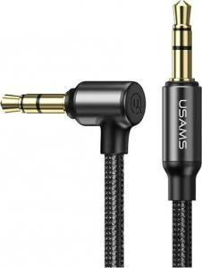 Kabel Usams Jack 3.5mm - Jack 3.5mm 1.2m czarny (6958444977324) 1