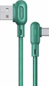 Kabel USB Usams USB-A - USB-C 1.2 m Zielony (6958444948591) 1