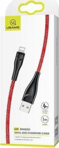 Kabel USB Usams USB-A - Lightning 1 m Czerwony (6958444983479) 7