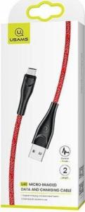 Kabel USB Usams USB-A - microUSB 2 m Czerwony (6958444983578) 8