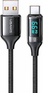 Kabel USB Usams USB-A - USB-C 1.2 m Czarny (6958444975412) 1