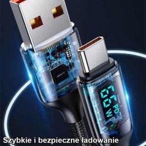 Kabel USB Usams USB-A - USB-C 1.2 m Czarny (6958444975412) 4