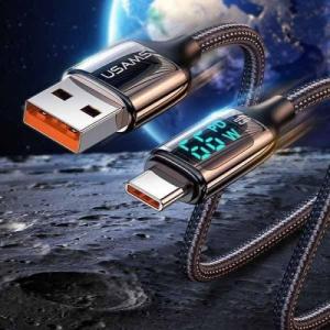 Kabel USB Usams USB-A - USB-C 1.2 m Czarny (6958444975412) 5