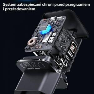 Ładowarka Usams USAMS Ład. siec. USB-C T45 30W PD3.0 +QC3.0 Fast Charging +kabel U63 USB-C/Lightning biały/white UXTZH02 (USAMS-UX) 10