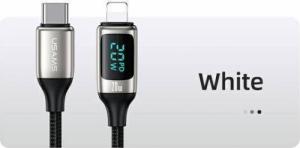 Kabel USB Usams USB-C - Lightning 1.2 m Biały (6958444975443) 6
