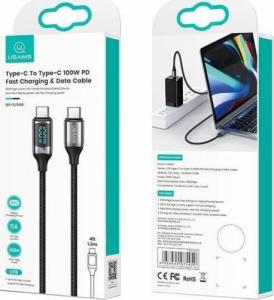 Kabel USB Usams USB-C - USB-C 1.2 m Czarny (6958444975450) 8
