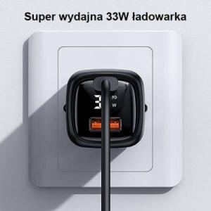 Ładowarka Usams T46 1x USB-A 1x USB-C 4 A (6958444976860) 6