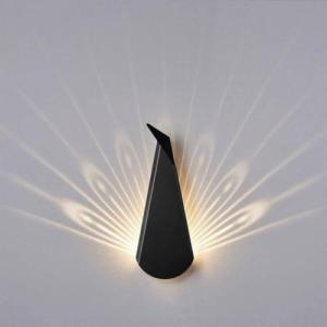 Kinkiet Abigail LAMPA ścienna ORIGAMI PAWN-B Abigali metalowa OPRAWA paw LED 3W 3000K kinkiet czarny 3