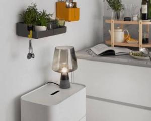 Lampa stołowa Abigail Stojąca LAMPA stołowa GOBLET TLS-E27 Abigali szklana LAMPKA nocna przydymiona 4