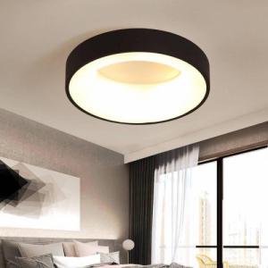 Lampa sufitowa Abigail Plafon LAMPA sufitowa MODERN MD1150-40-CY Abigali metalowa OPRAWA okrągła plafoniera LED 20W 3000K - 5000K z pilotem czarna 3