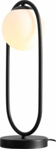 Lampa stołowa Aldex Stojąca lampka loftowa RIVA nocna lampa szklana biała czarna 1