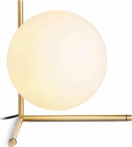 Lampa stołowa Copel Stojąca LAMPA loftowa CGMLKULST COPEL stołowa LAMPKA biurkowa szklana kula ball mosiądz biała 1