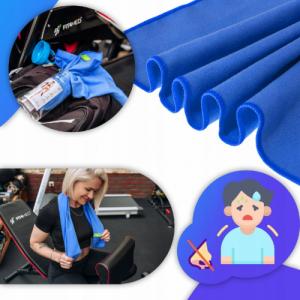 Fit4Med Ręcznik Sportowy Chłodzący Siłownia Fitness z pojemnikiem Mikrofibra 3