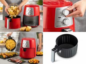 Frytkownica beztłuszczowa Delimano Wielofunkcyjna Frytownica Air Fryer Pro Czerwona Delimano 12