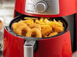 Frytkownica beztłuszczowa Delimano Wielofunkcyjna Frytownica Air Fryer Pro Czerwona Delimano 6