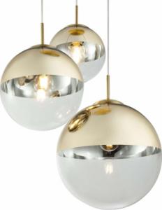 Lampa wisząca Globo LAMPA wisząca VARUS 15855-3 Globo szklana OPRAWA zwis kaskada kule balls złote przezroczyste 3