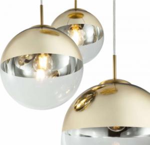 Lampa wisząca Globo LAMPA wisząca VARUS 15855-3 Globo szklana OPRAWA zwis kaskada kule balls złote przezroczyste 4