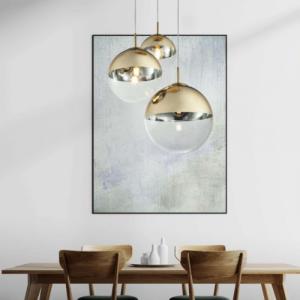 Lampa wisząca Globo LAMPA wisząca VARUS 15855-3 Globo szklana OPRAWA zwis kaskada kule balls złote przezroczyste 5