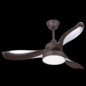 Lampa wisząca Globo LAMPA sufitowa RAMONA 03610 Globo metalowa OPRAWA wentylator LED 18W 4000K kawowy 6