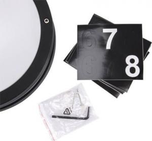 Kinkiet IDEUS Elewacyjna LAMPA ścienna SOLINA LED C 03837 Ideus okrągła OPRAWA hermetyczna LED 7,5W 4000K numer domu nad drzwi IP54 czarny 4