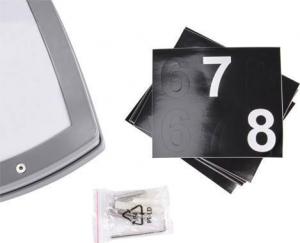 Kinkiet IDEUS Ścienna LAMPA ogrodowa SOLINA 03686 Ideus elewacyjna OPRAWA outdoor LED 8W 4000K z numerem domu IP54 szara 4