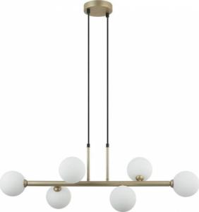 Lampa wisząca Italux Loftowa LAMPA wisząca OLBIA PND-38679-6-FGD+WH Italux modernistyczny zwis do salonu złoty biały 1
