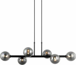 Lampa wisząca Italux Modernistyczna LAMPA wisząca OLBIA PND-38679-6-BK+SG Italux szklany ZWIS kule balls do jadalni czarny 1