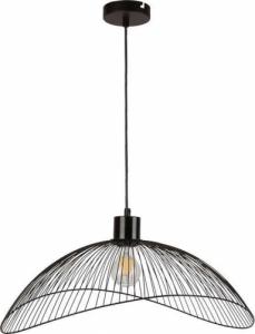 Lampa wisząca Italux Wisząca LAMPA druciana NUNEZ PND-1702-1-L-B Italux metalowa OPRAWA kopuła ZWIS hygge czarny 1