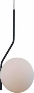 Lampa wisząca Italux Loftowa LAMPA wisząca CARIMI PND-3300-1-BK metalowa OPRAWA szklany ZWIS kula grafitowa biała 3