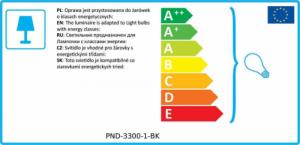 Lampa wisząca Italux Loftowa LAMPA wisząca CARIMI PND-3300-1-BK metalowa OPRAWA szklany ZWIS kula grafitowa biała 4