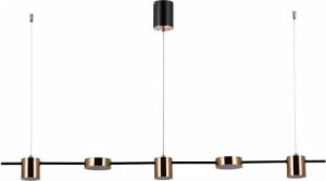 Lampa wisząca Italux Modernistyczna LAMPA sufitowa REMDAL PND-16374-5-BK-3K Italux metalowa OPRAWA molekuły LED 30W 3000K sticks czarne 2