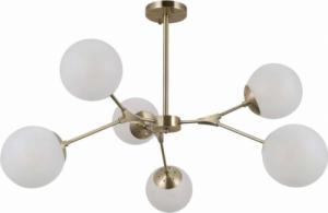 Lampa wisząca Italux Modernistyczna LAMPA sufitowa ANNES PND-56980-6B Italux metalowe molekuły mosiądz 1