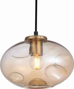 Lampa wisząca Italux Loftowy zwis szklany HATELLA PND-112038-1-BRO+AMB Italux do salonu bursztynowy 1