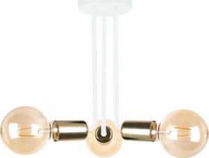 Lampa wisząca KET Loftowa LAMPA sufitowa KET1174 metalowa OPRAWA sticks biała złota 1