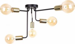 Lampa sufitowa KET LAMPA sufitowa KET1158 metalowa OPRAWA loftowa sticks czarna złota 1
