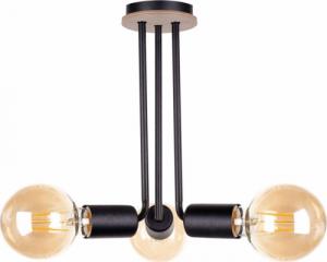 Lampa sufitowa KET LAMPA sufitowa KET1178 loftowa OPRAWA sticks metalowa czarna drewno 1