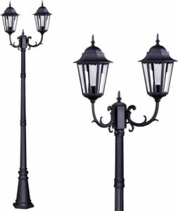 Kaja Stojąca LAMPA zewnętrzna K-7006A2/2 metalowa OPRAWA ogrodowa klasyczna latarnia masztowa IP44 czarny 2