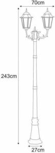 Kaja Stojąca LAMPA zewnętrzna K-7006A2/2 metalowa OPRAWA ogrodowa klasyczna latarnia masztowa IP44 czarny 3